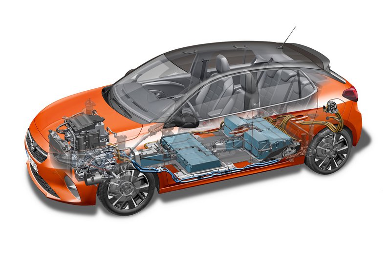 To Corsa-e ενσωματώνει μπαταρία 50 kWh που του προσθέτει 450 κιλά βάρους, προσφέροντας 135 ps και 260 Nm ροπής. To Corsa-e ενσωματώνει μπαταρία 50 kWh που του προσθέτει 450 κιλά βάρους, προσφέροντας 135 ps και 260 Nm ροπής.