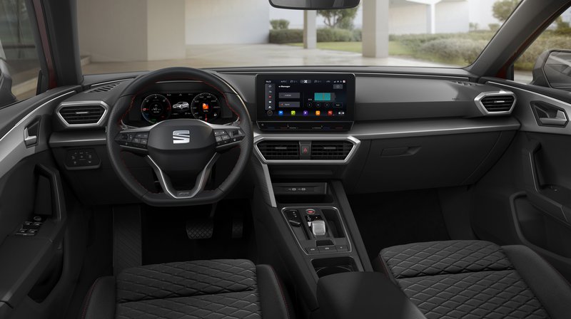 To εσωτερικό του Seat Leon. To εσωτερικό του Seat Leon.