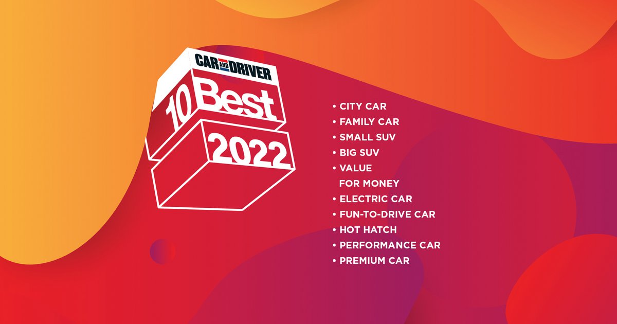 CAR AND DRIVER 10 BEST 2022: Αυτά είναι τα καλύτερα Αυτοκίνητα της Χρονιάς! 

