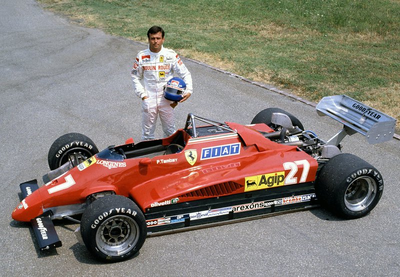 O Patrick Tambay δίπλα σε μια Ferrari 126C2 O Patrick Tambay δίπλα σε μια Ferrari 126C2