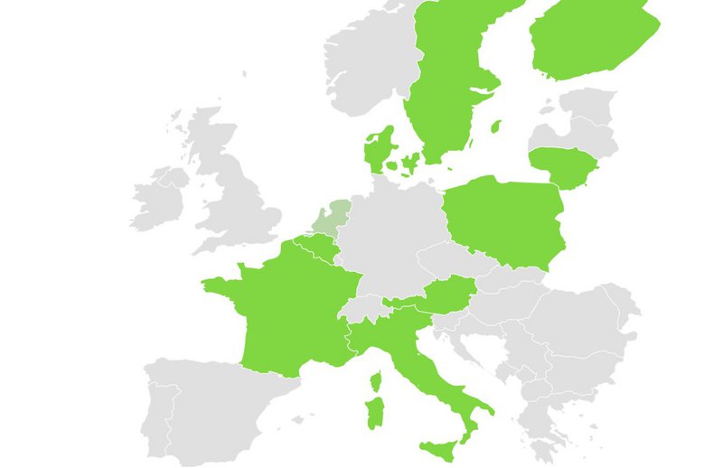 Οι χώρες που έχουν αξιοποιήσει το σύστημα alcohol interlock.