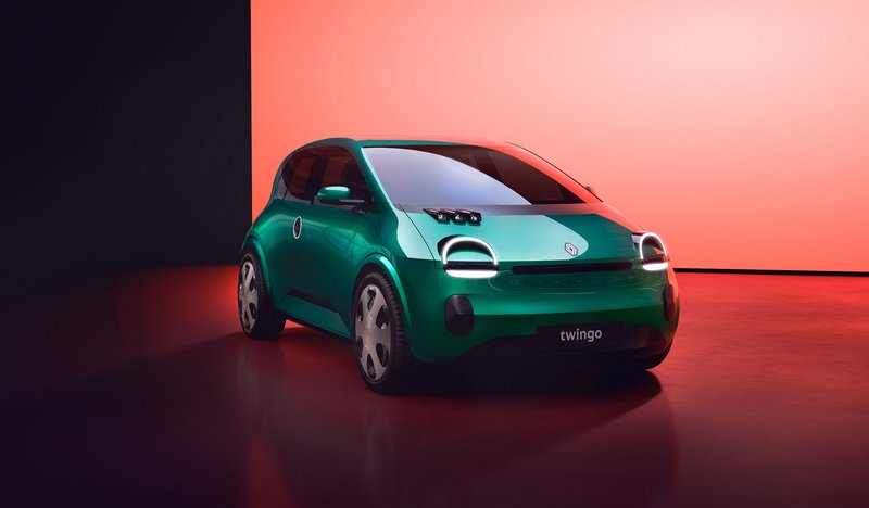 Το πρωτότυπο του νέου Twingo που παρουσιάστηκε το 2023. Το πρωτότυπο του νέου Twingo που παρουσιάστηκε το 2023.