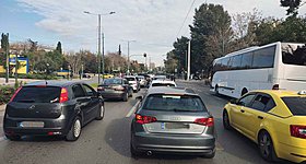 Λ. Βασ. Κωνσταντίνου: «Στενεύει» για 7 ώρες και στα δύο ρεύματα στο ύψος του Hilton