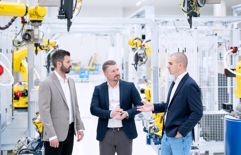 Οι Mate Rimac, Nurdin Pitarevic και Marko Brkljacic (από αριστερά προς δεξιά)