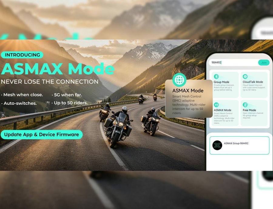 ASMAX Mode: Συνεχής ενδοεπικοινωνία σε κάθε διαδρομή