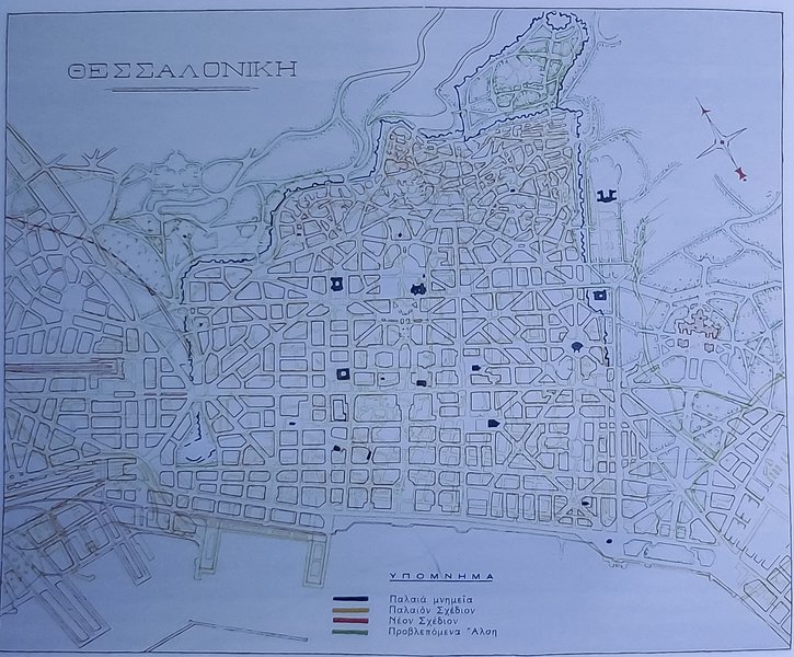 Το παλιό και το νέο σχέδιο (σχέδιο Εμπράρ) της Θεσσαλονίκης. Ο κατασκευαστικός τομέας άρχισε στη χώρα μας να γνωρίζει ανάπτυξη με το τέλος του Μεγάλου Πολέμου, όπως μετά την πυρκαγιά στη Θεσσαλονίκη. Απογειώθηκε δε κατά τη δεκαετία του 1920, λόγω των προγραμμάτων πολεοδομικού σχεδιασμού, οικιστικής αποκατάστασης των προσφύγων, αγροτικής μεταρρύθμισης και των εκτεταμένων προγραμμάτων υποδομών, όπως αυτό για τη δημιουργία οδικού δικτύου και εγγειοβελτιωτικών έργων, όπως στην πεδιάδα της Θεσσαλονίκης.