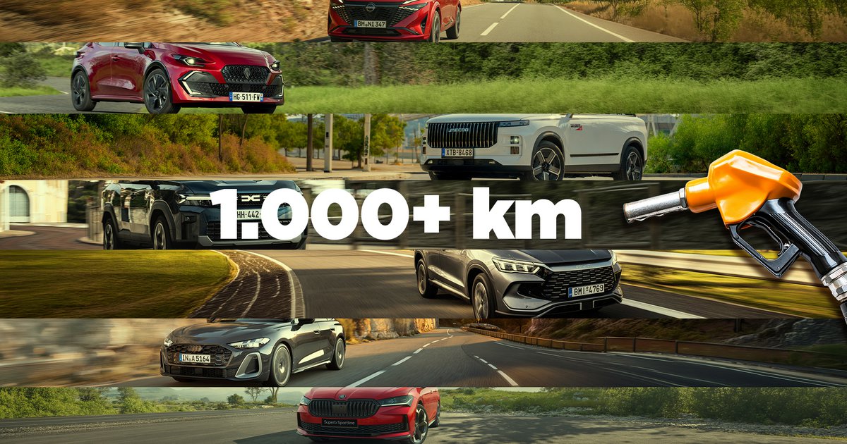 Τα αυτοκίνητα που κάνουν πάνω από 1.000 km με ένα «γέμισμα»