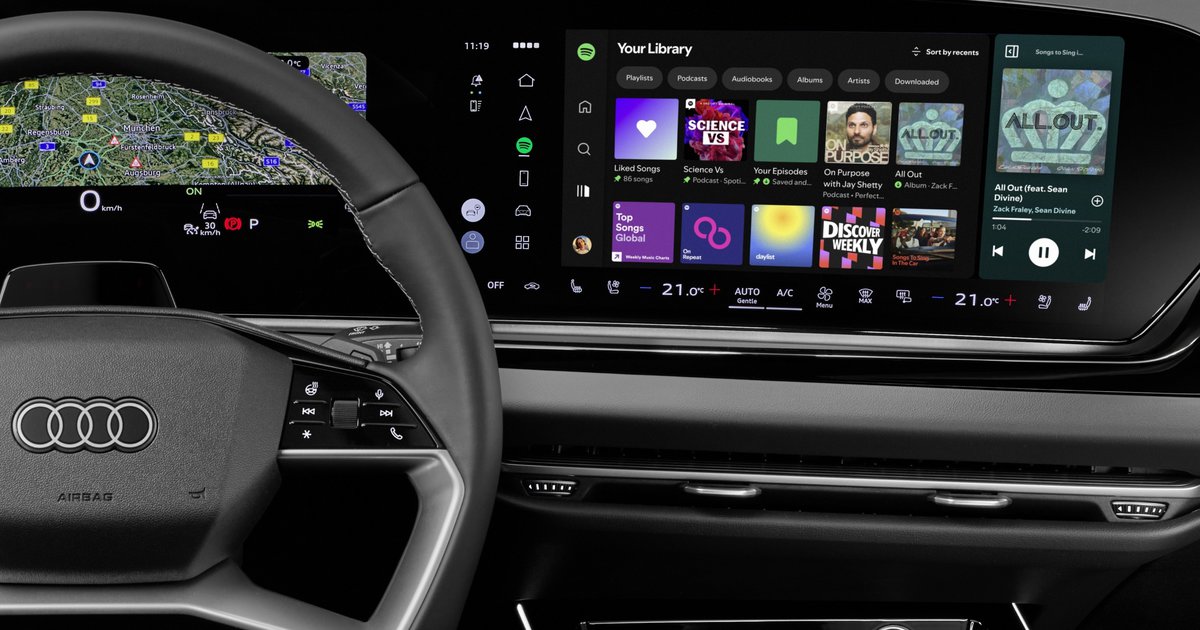 Audi: Για πρώτη φορά ενσωματώνει το Spotify στις εφαρμογές χωρίς την ανάγκη κινητου